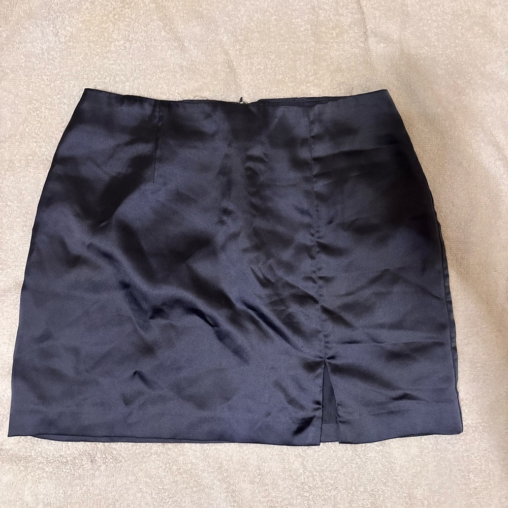 Blue Skirt With Slit